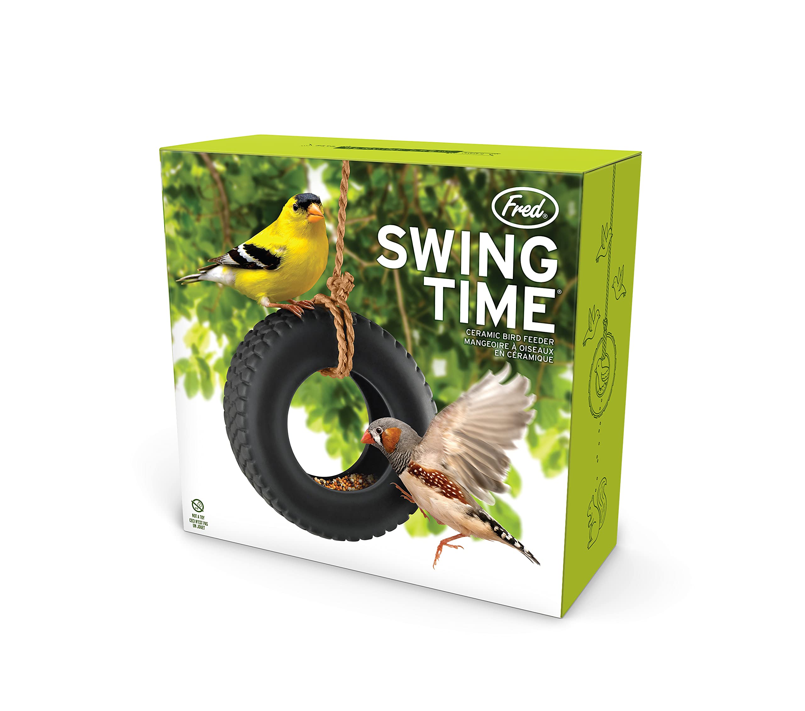 Genuine Fred Swing TIME ceramic tire close-up showing durable glaze and craftsmanship
