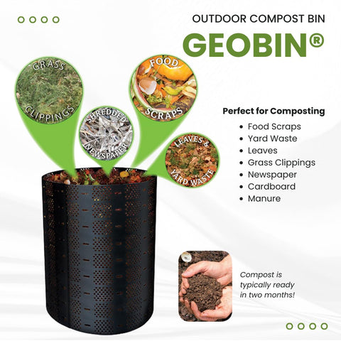 GEOBIN compost bin expandable to four feet for flexible space.