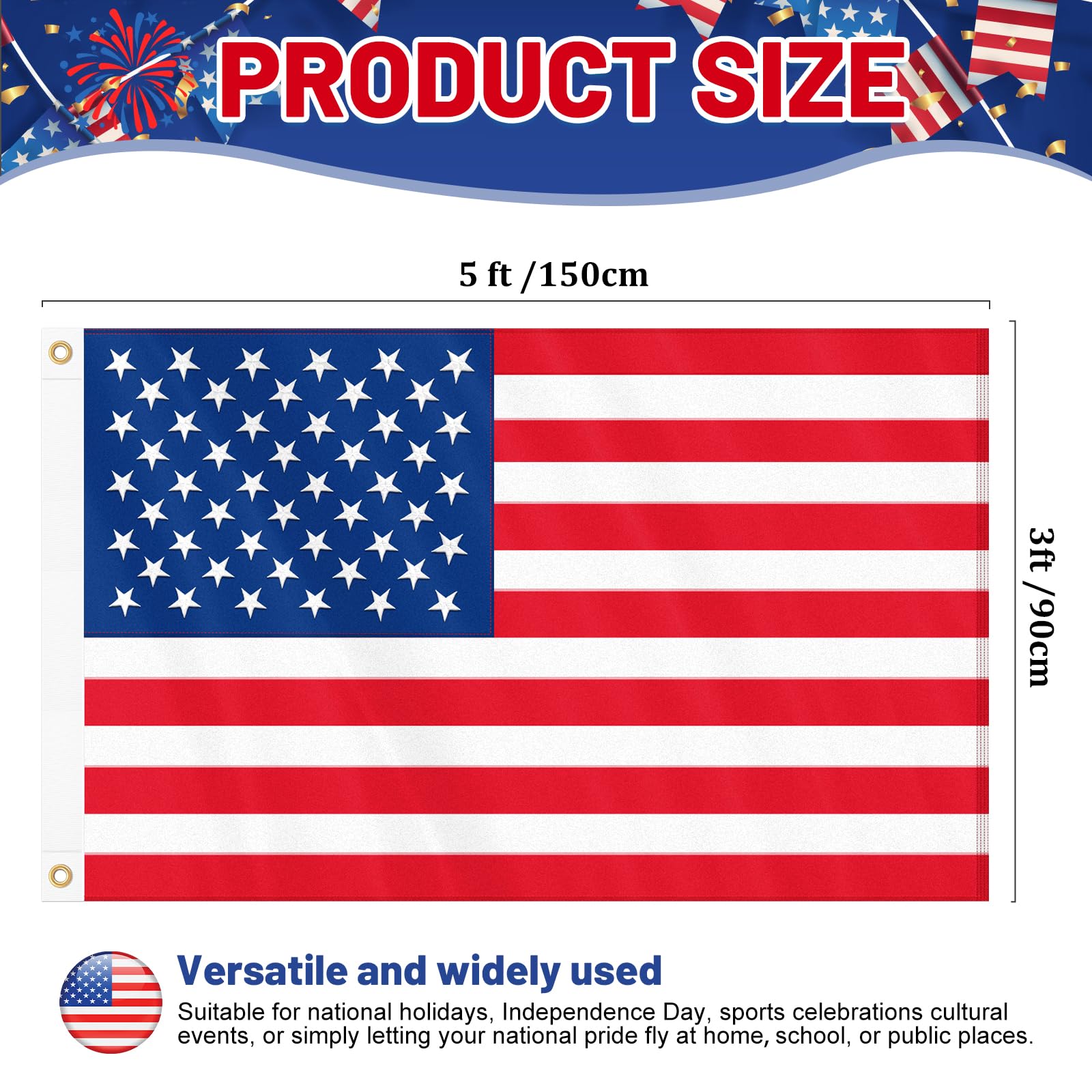 Geodurn double-sided colors flag for visibility from any angle.