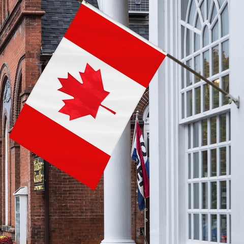 Geodurn Canada flag weather-resistant fabric with UV protection.