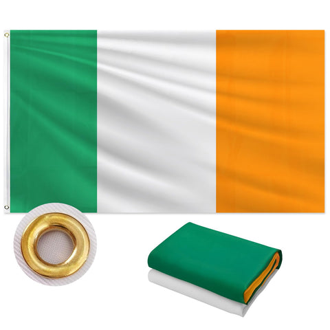 Geodurn Irish flag 3x5ft outdoor banner for bold exterior display.
