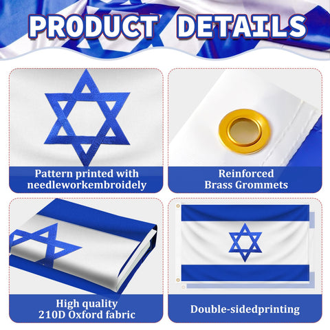 Geodurn blue and white flag stays vivid indoors and outdoors.