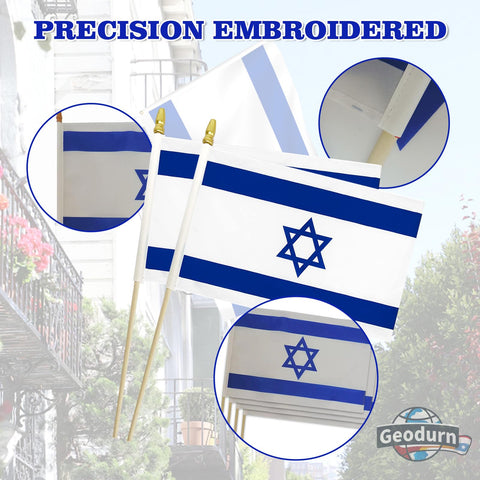 Geodurn flag with gold spear top adds refined ceremonial detail.