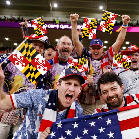 Geodurn Maryland flag colors celebrate state identity with black, gold, red, white.