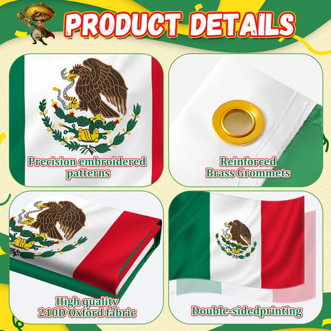 Geodurn flag shows bright red white green colors for indoor or outdoor impact.