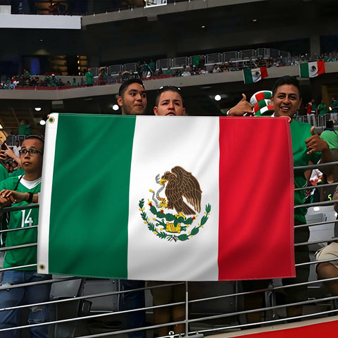 Geodurn flag suited for wall display or flagpole mounting indoors or outdoors.
