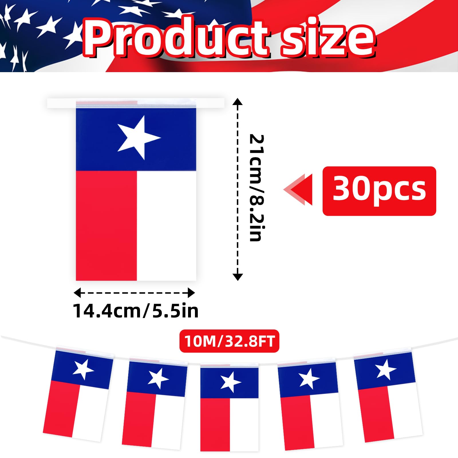 Geodurn mini flags 30 pcs with vivid colors visible from all sides.