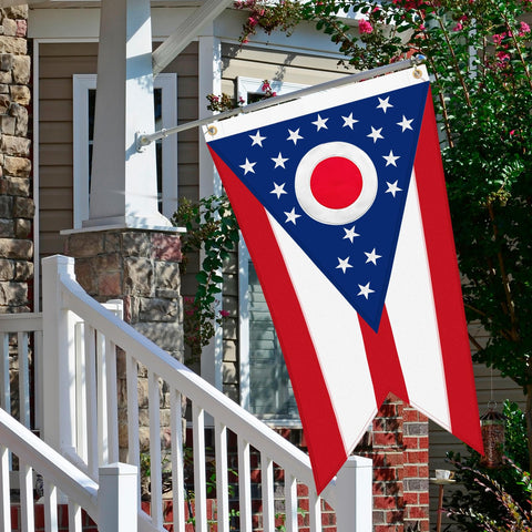 Geodurn Ohio flag fabric resists weather and UV exposure