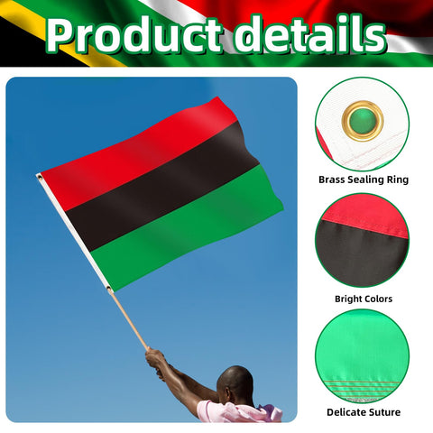 Geodurn flag with brass grommets enables secure pole mounting outdoors.
