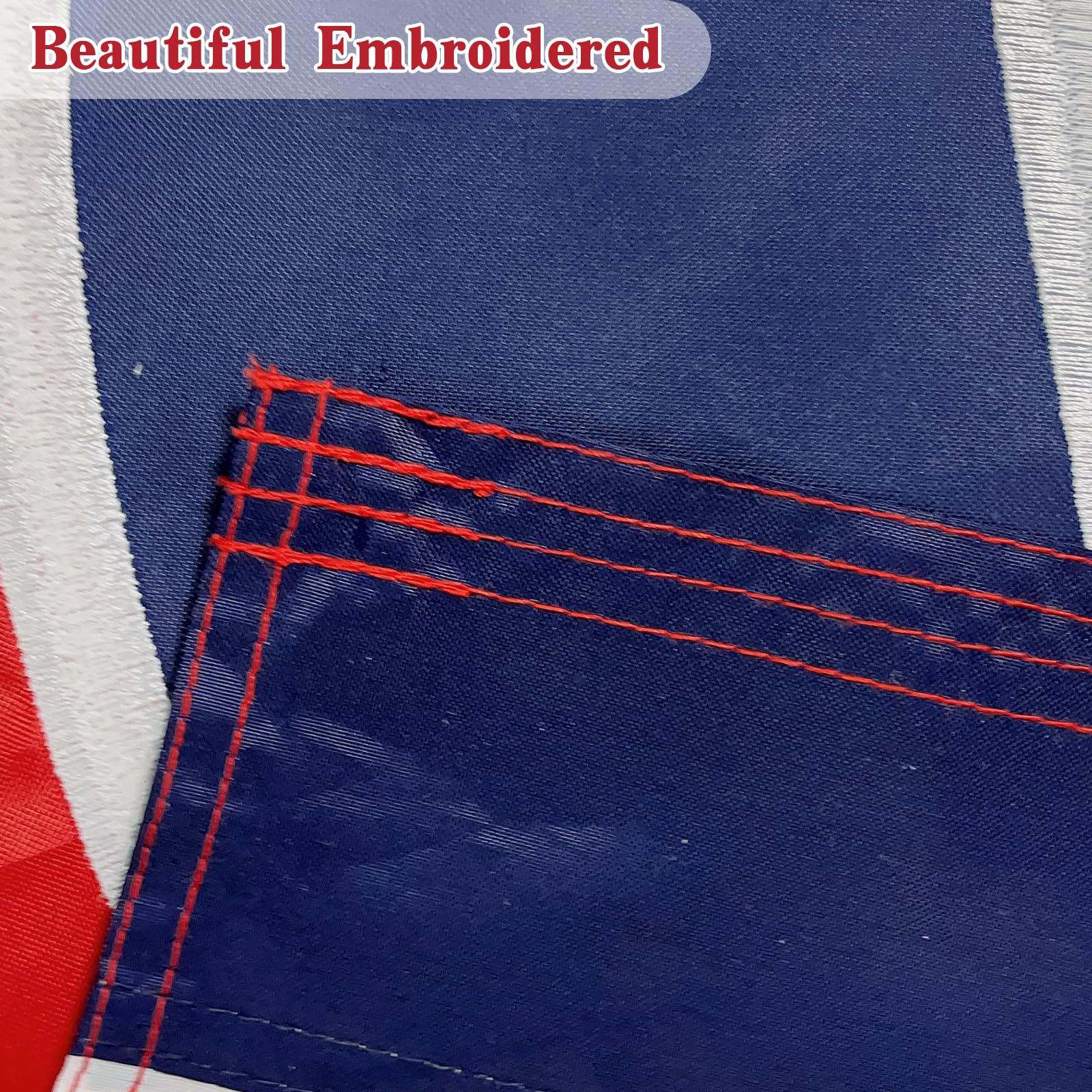 Geodurn Tennessee flag brass grommets for secure mounting on poles or walls.