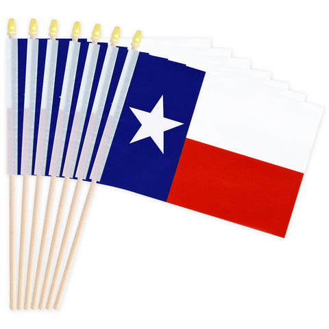Geodurn Texas flag on wood pole with spear top, ready for events
