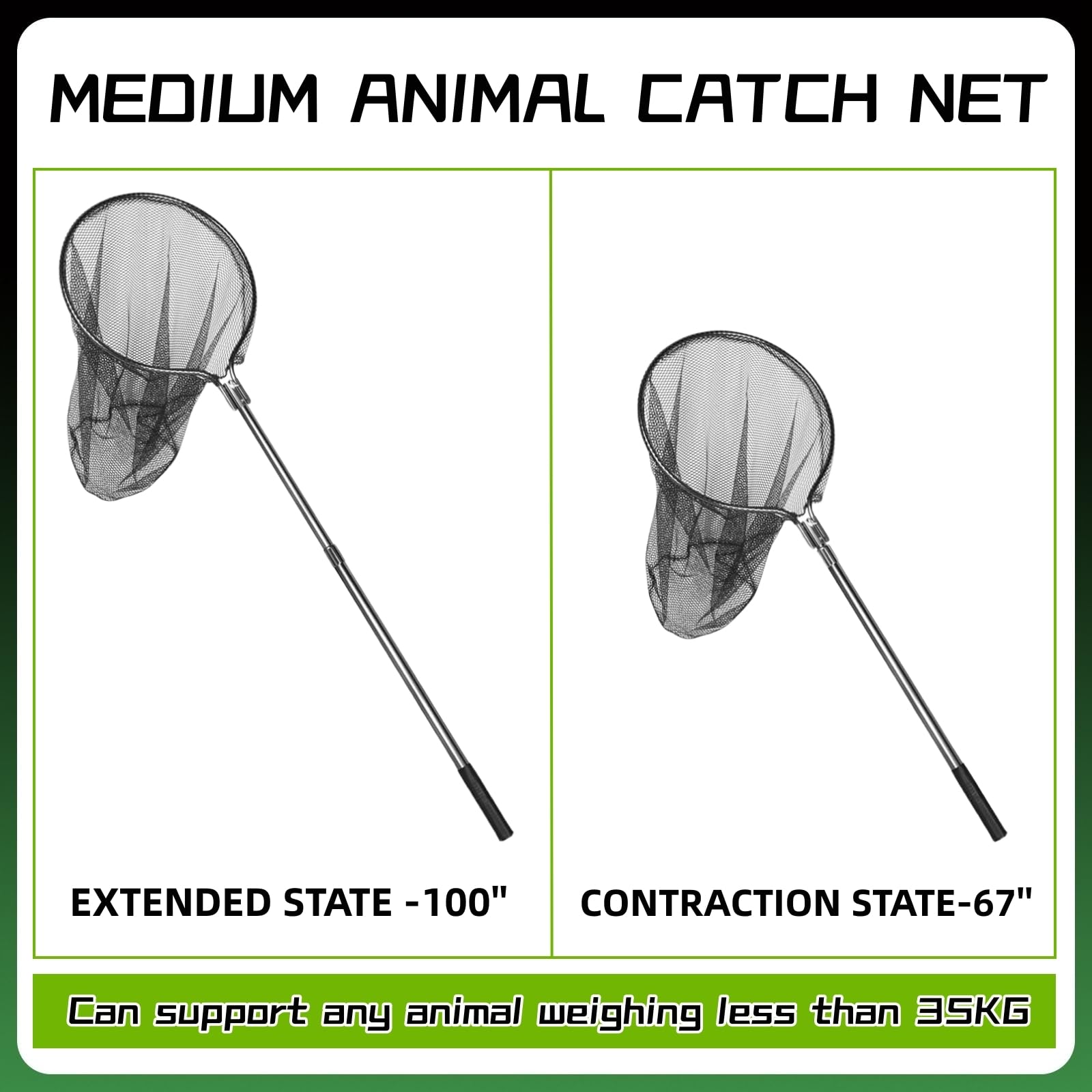 Lightweight aluminum frame on George Garden Catch Net reduces fatigue during use