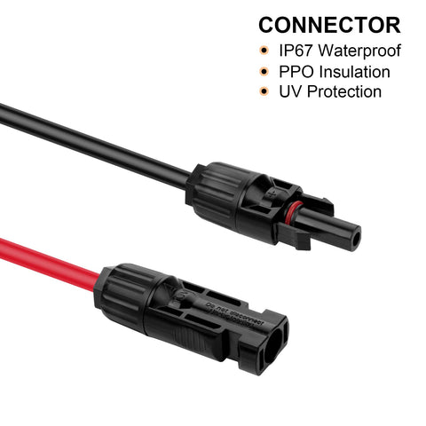 Geosiry IP67 locking connectors for secure outdoor solar connections.