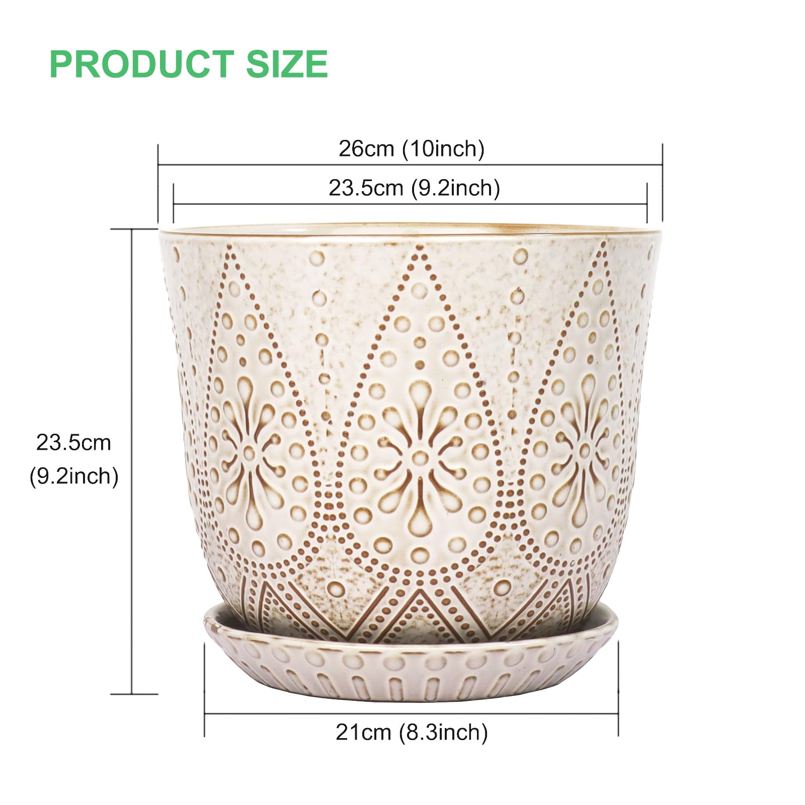Gepege plant pot with removable saucer tray for flexible setup.