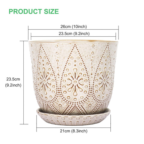 Gepege plant pot with removable saucer tray for flexible setup.