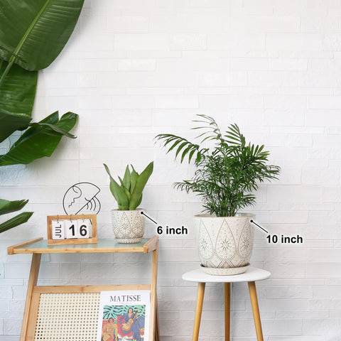 Gepege ceramic planter enhances tabletops and windowsills decor.