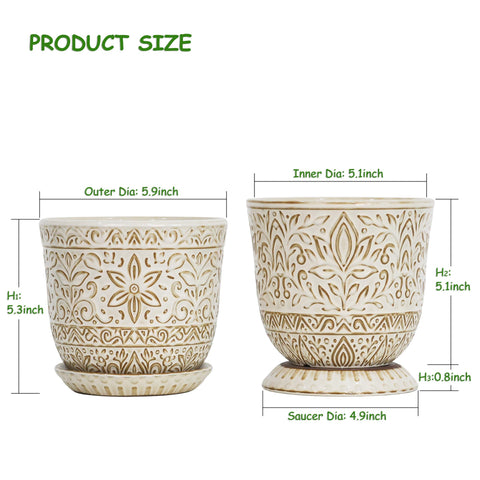 Gepege ceramic planter with drainage holes, supports healthy roots and reduces overwatering.