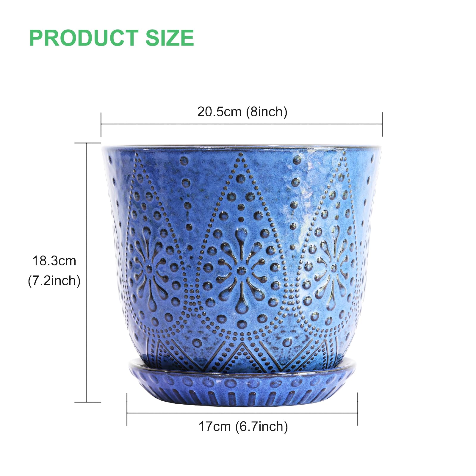 Gepege planter with removable saucer and mesh pad for versatile display
