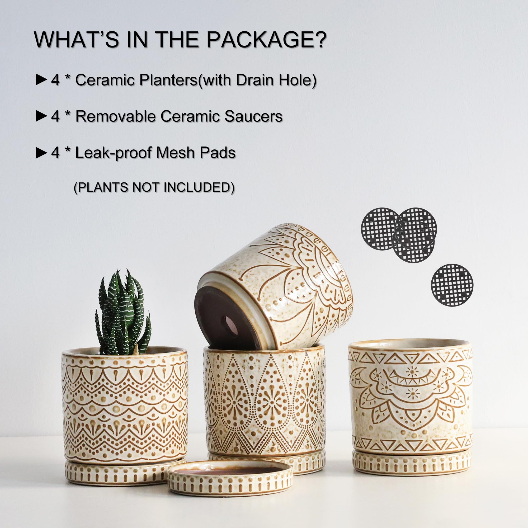 Gepege ceramic pot with glazed finish adds timeless interior style.