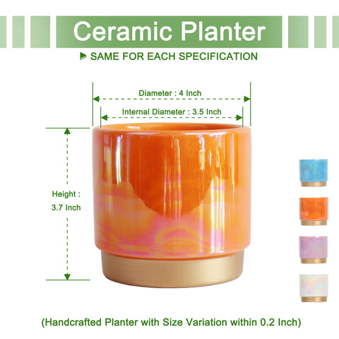 Gepege ceramic pot with drainage holes, ideal for indoor plants
