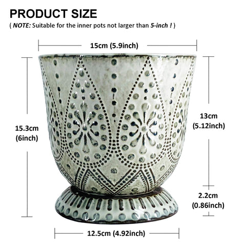 Gepege ceramic saucer with mesh pad, spill-proof water management.