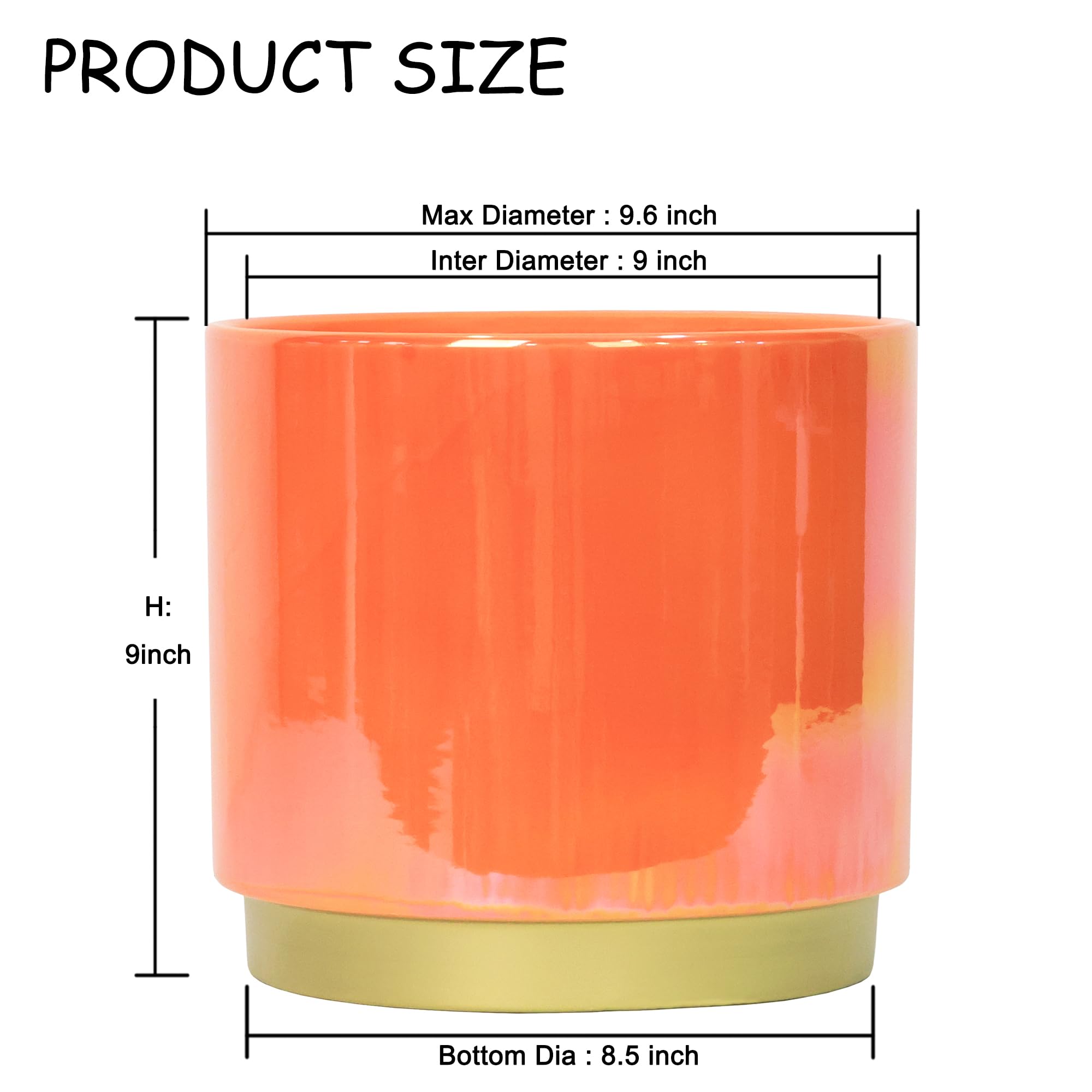 Gepege Peach planter drainage hole supports healthy watering for orchids.