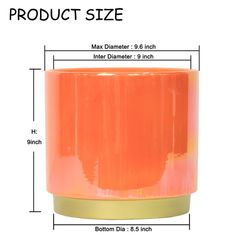 Gepege Peach planter drainage hole supports healthy watering for orchids.