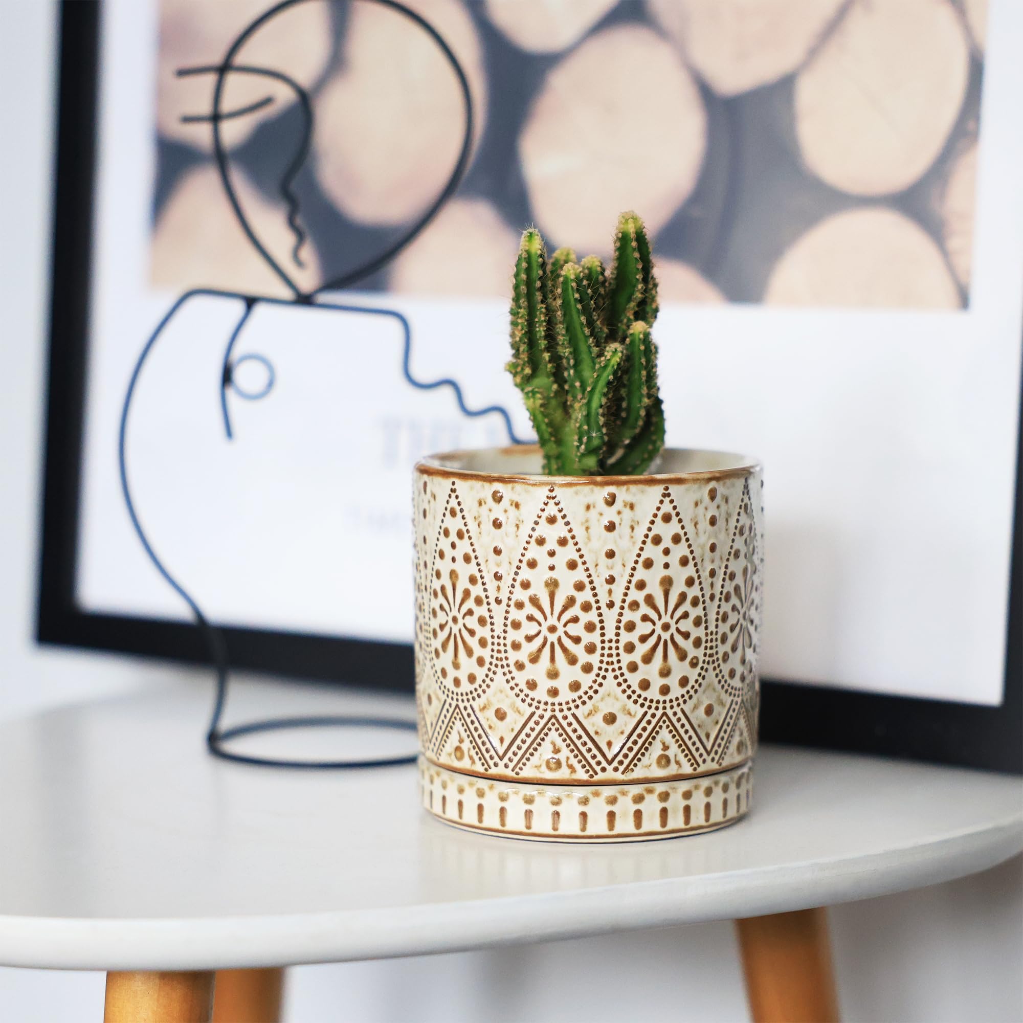 Gepege planters for small indoor plants, perfect with boho and modern decor.
