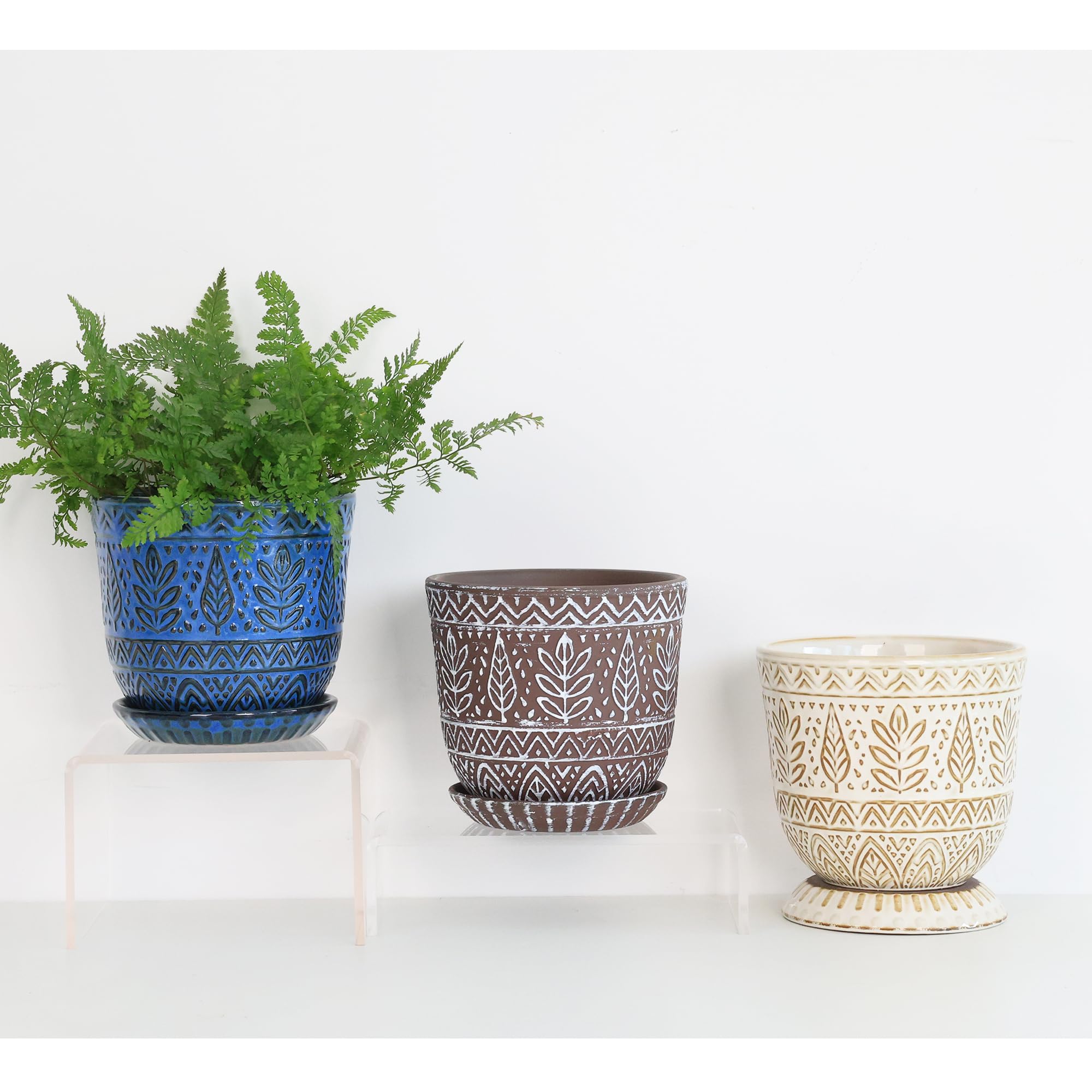Gepege succulent pot with drainage for balanced soil moisture.