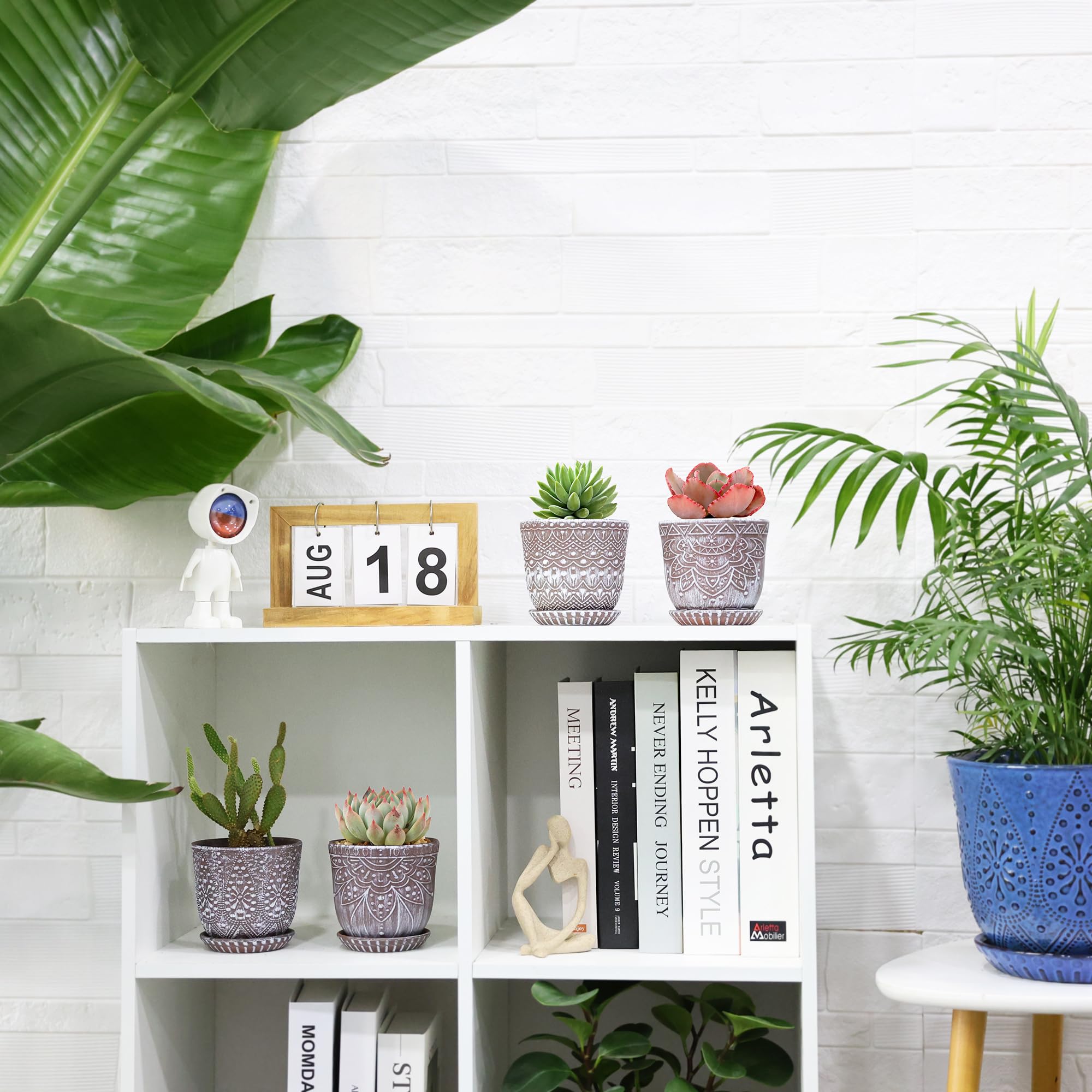 Gepege 4-inch ceramic pots for stylish home decor