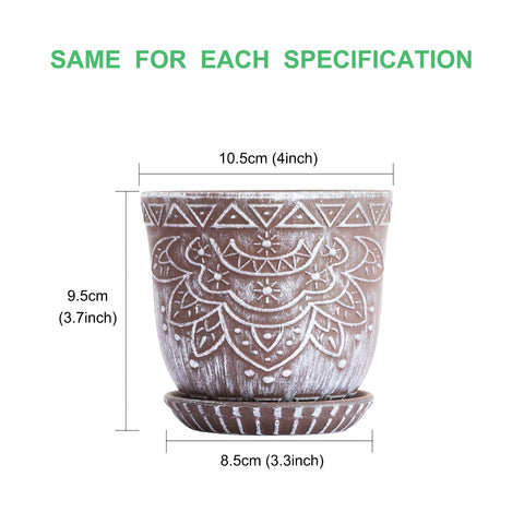 Gepege ceramic planter with mesh pads to prevent soil spill