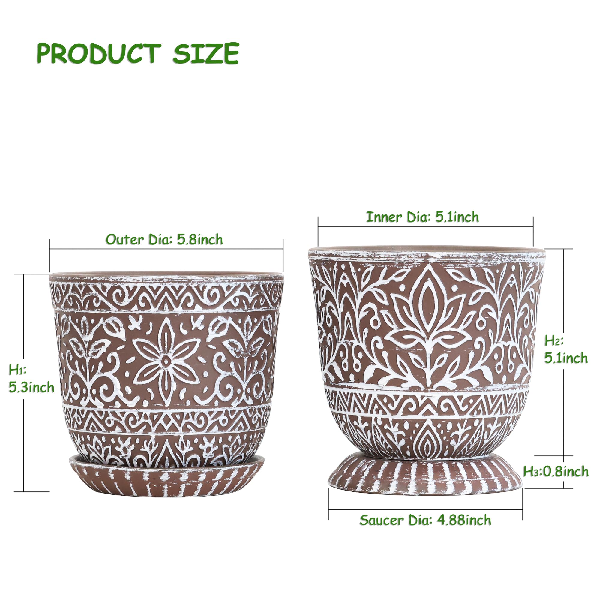 Gepege white glazed planter ideal for indoor plants on windowsill or desk.
