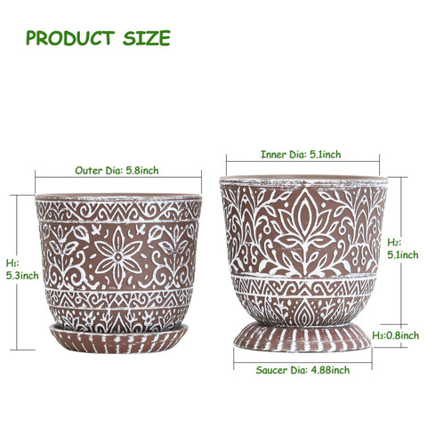 Gepege white glazed planter ideal for indoor plants on windowsill or desk.