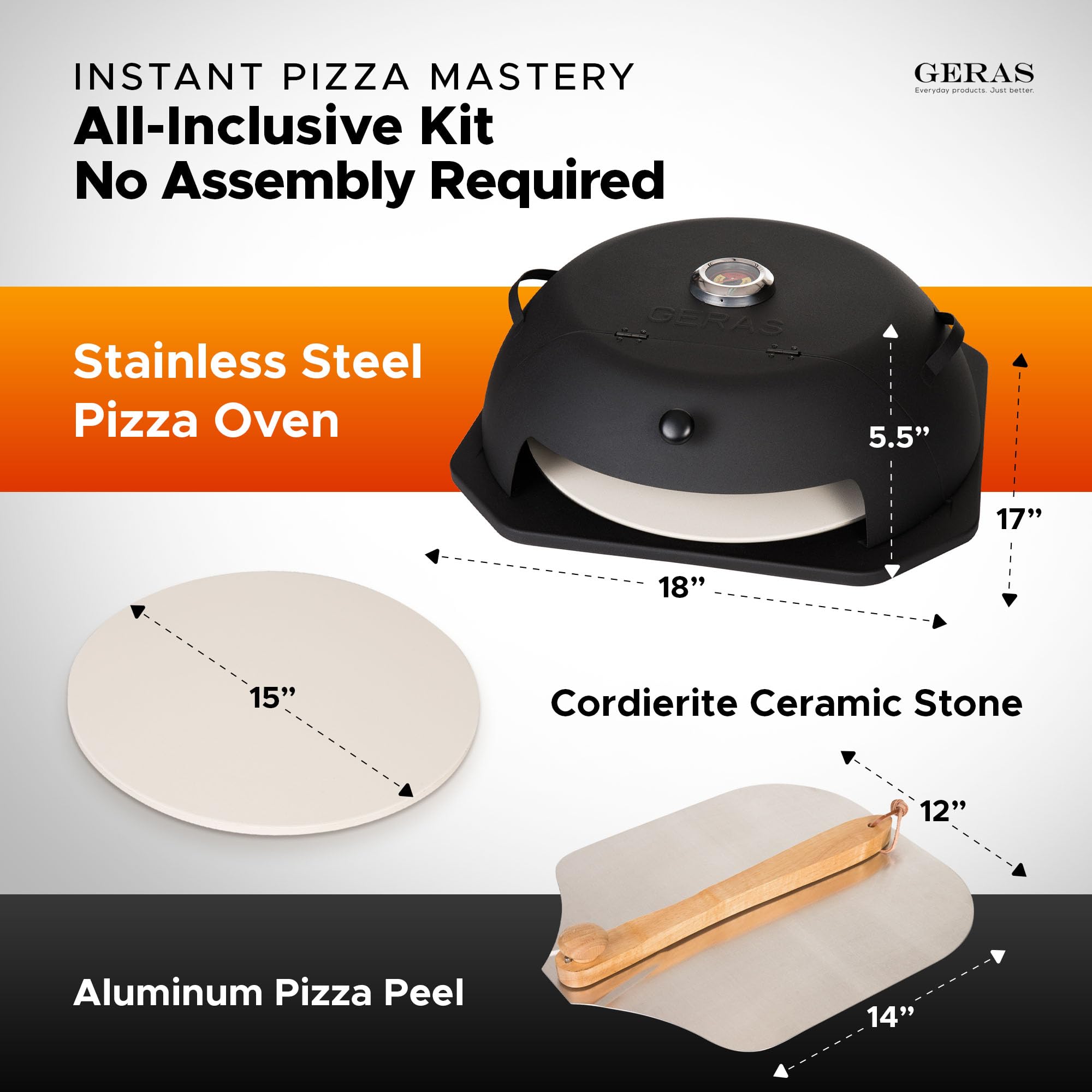 Geras grill compatibility works with gas, charcoal, and pellet grills for flexible cooking.