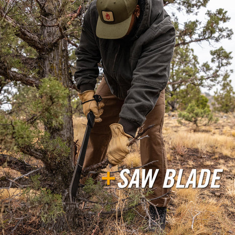 Gerber Gator Machete textured grip handle offers secure control in wet conditions.