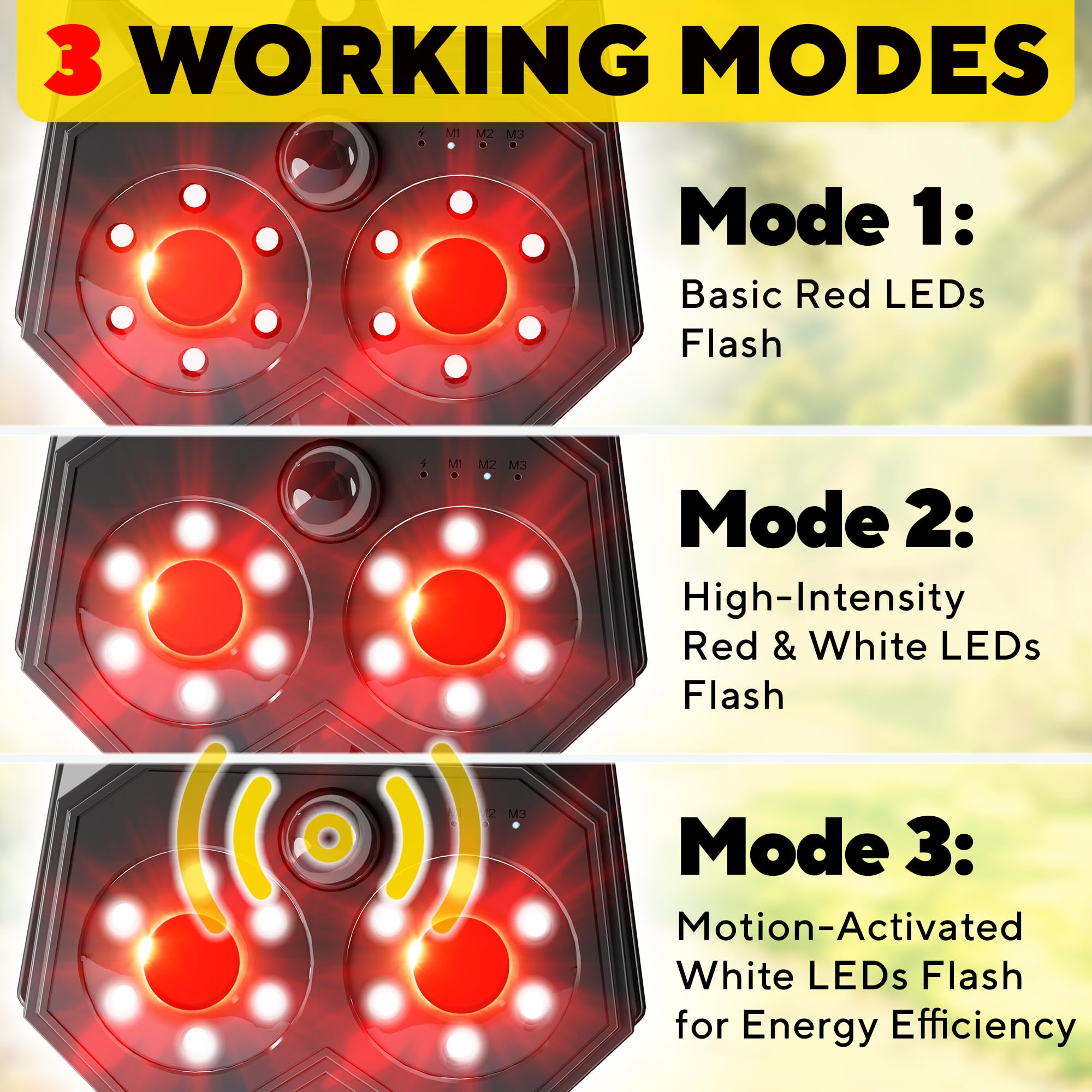 GEROSSI motion-activated mode activates deterrence when animals approach