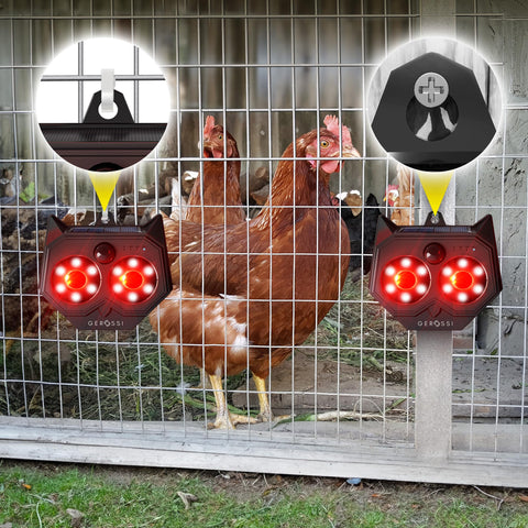 GEROSSI predator eyes with red-white alternating mode deter wildlife at night