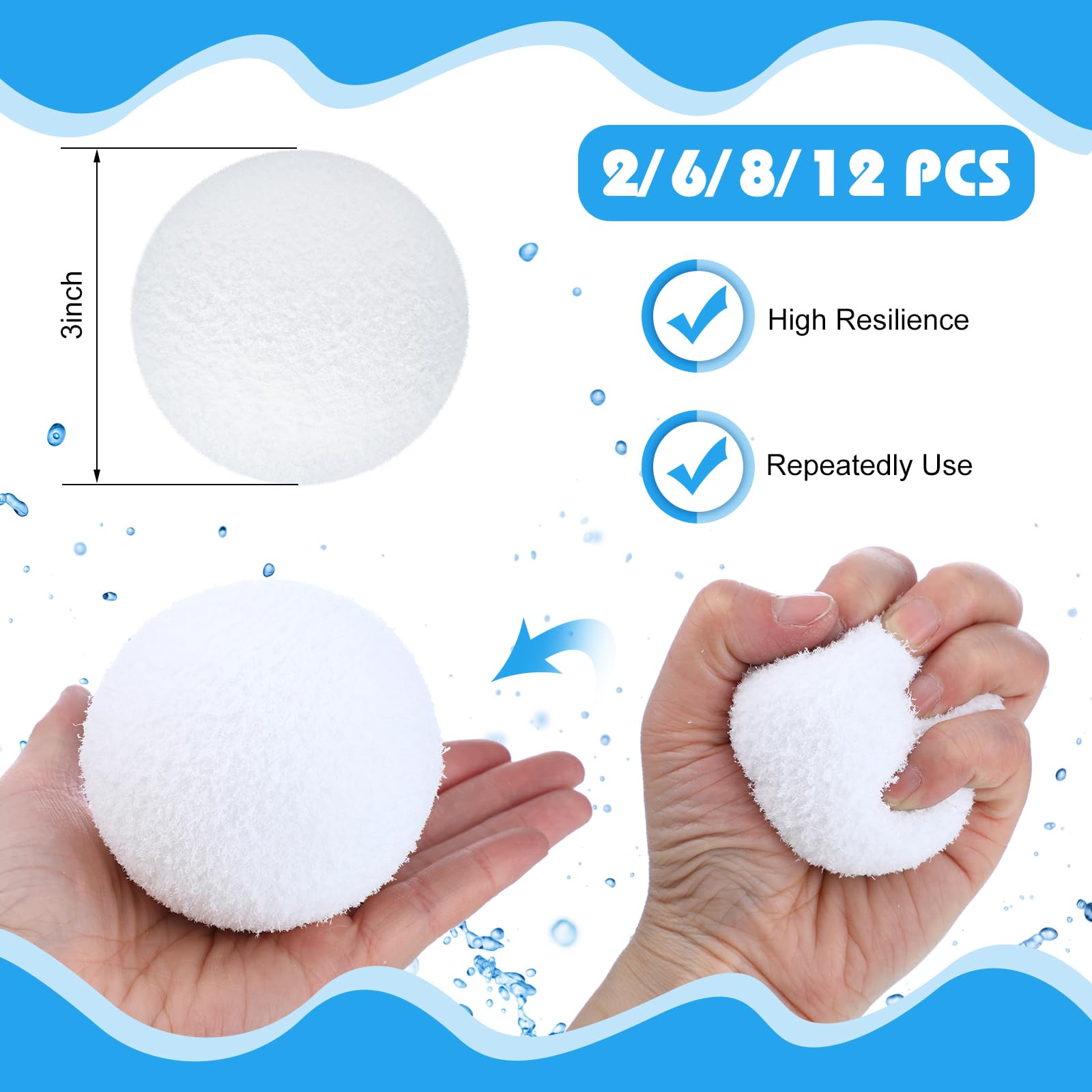 Gerrii 12-pack spa sponge absorbs dirt for cleaner pools and baths.
