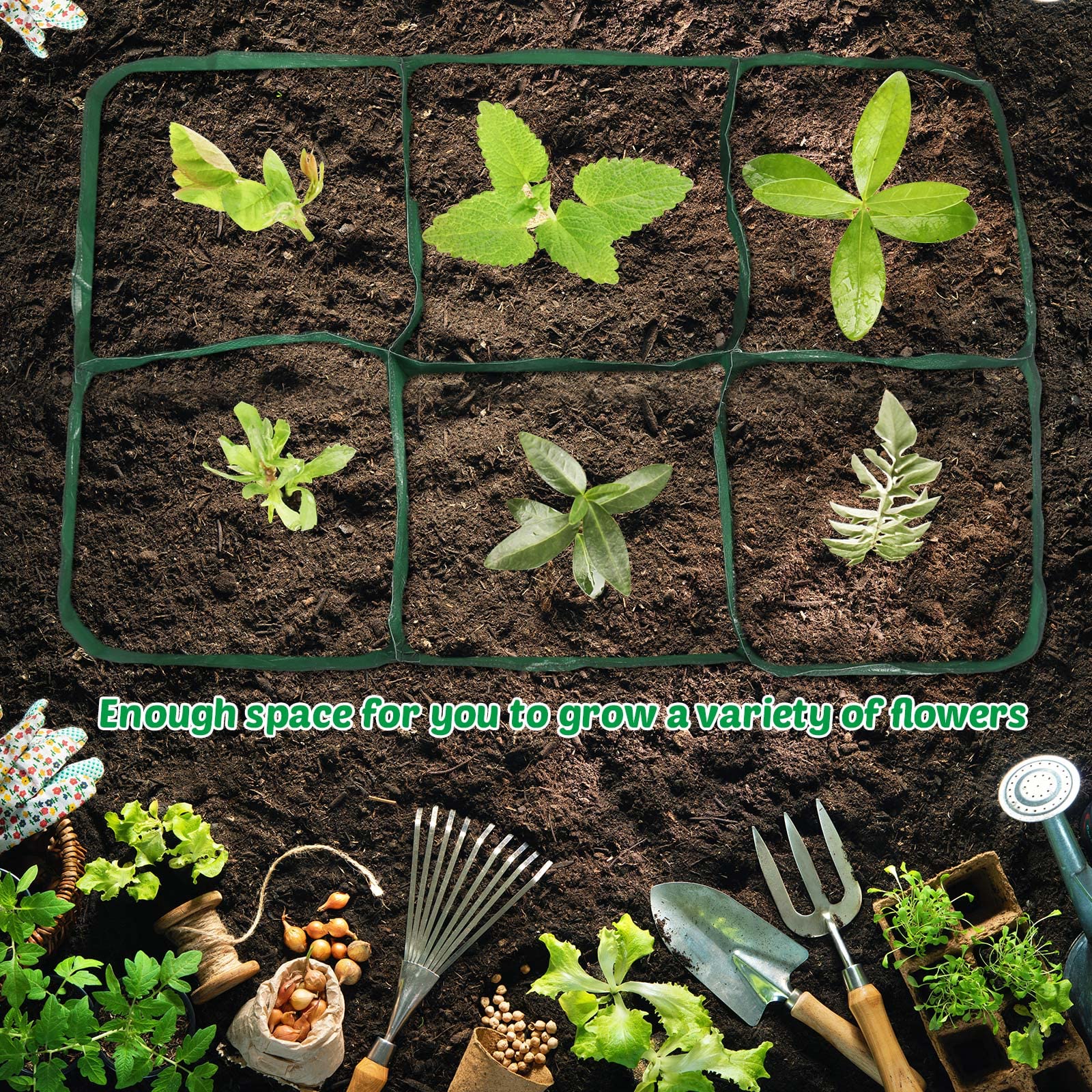 Gerrii garden kit includes four cotton gloves for comfortable, ready-to-work gardening.