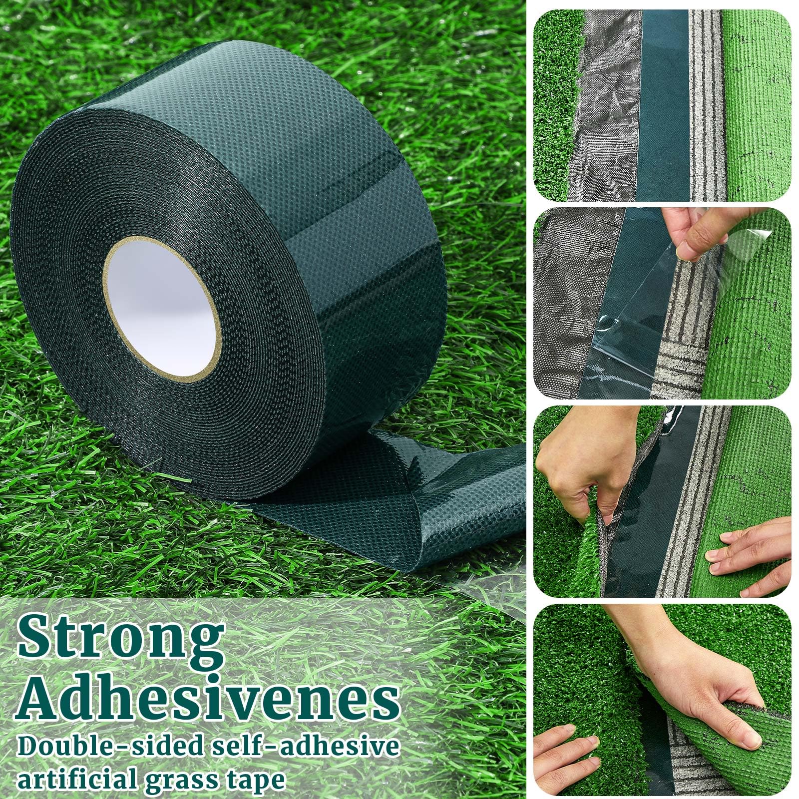 Gersoniel artificial grass adhesive tape resists water and sun for outdoors