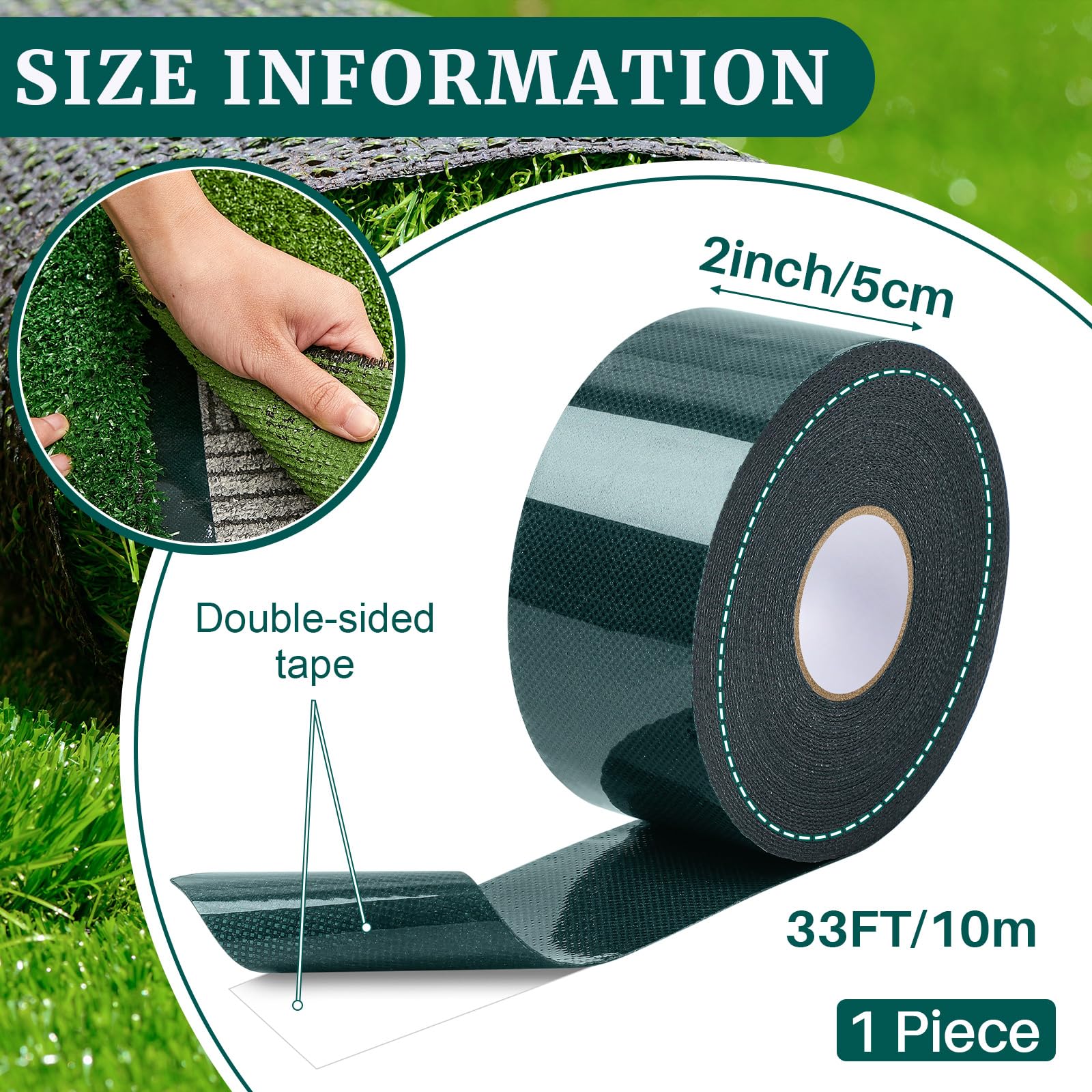 Gersoniel double-sided turf seam tape joins two grass sections securely