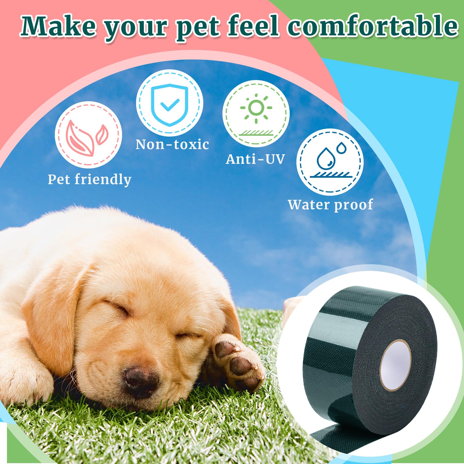 Gersoniel lawn and carpet connector tape provides stable turf joints