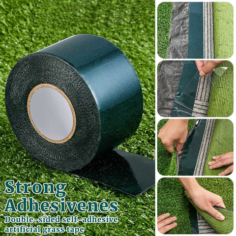 Gersoniel turf tape seam connection shows reliable joining across water and sun exposure.