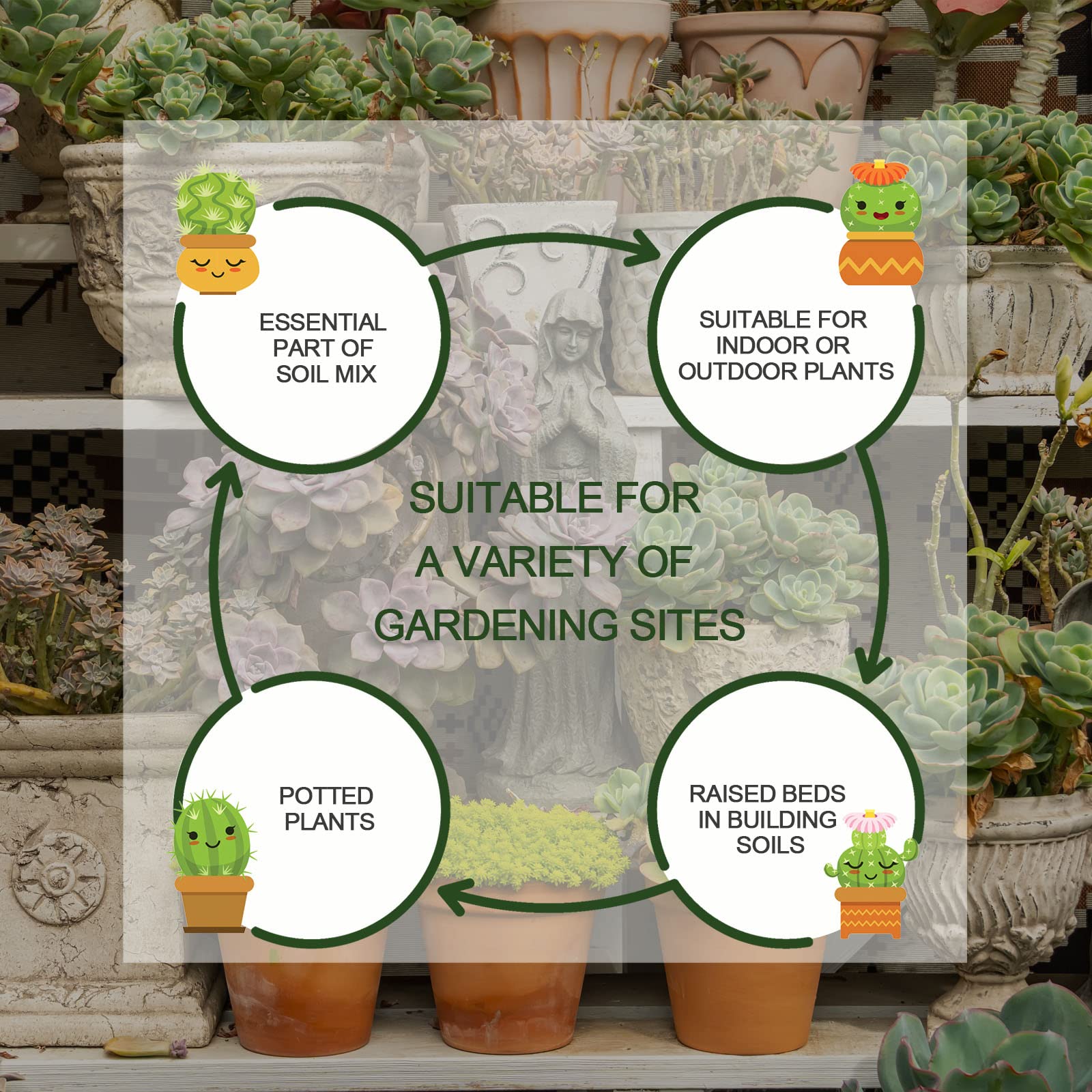 Gerta vermiculite potting soil aeration improves root growth.