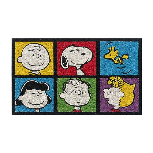 Gertmenian Peanuts Snoopy mat 20x34 inches, generous surface for welcoming guests