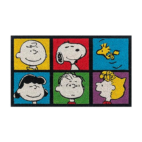 Gertmenian Peanuts Snoopy mat 20x34 inches, generous surface for welcoming guests