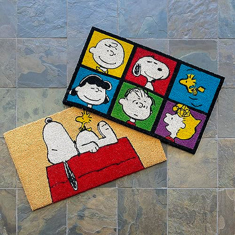 Gertmenian Peanuts Snoopy coir doormat back-door design, keeps dirt at bay in wet weather