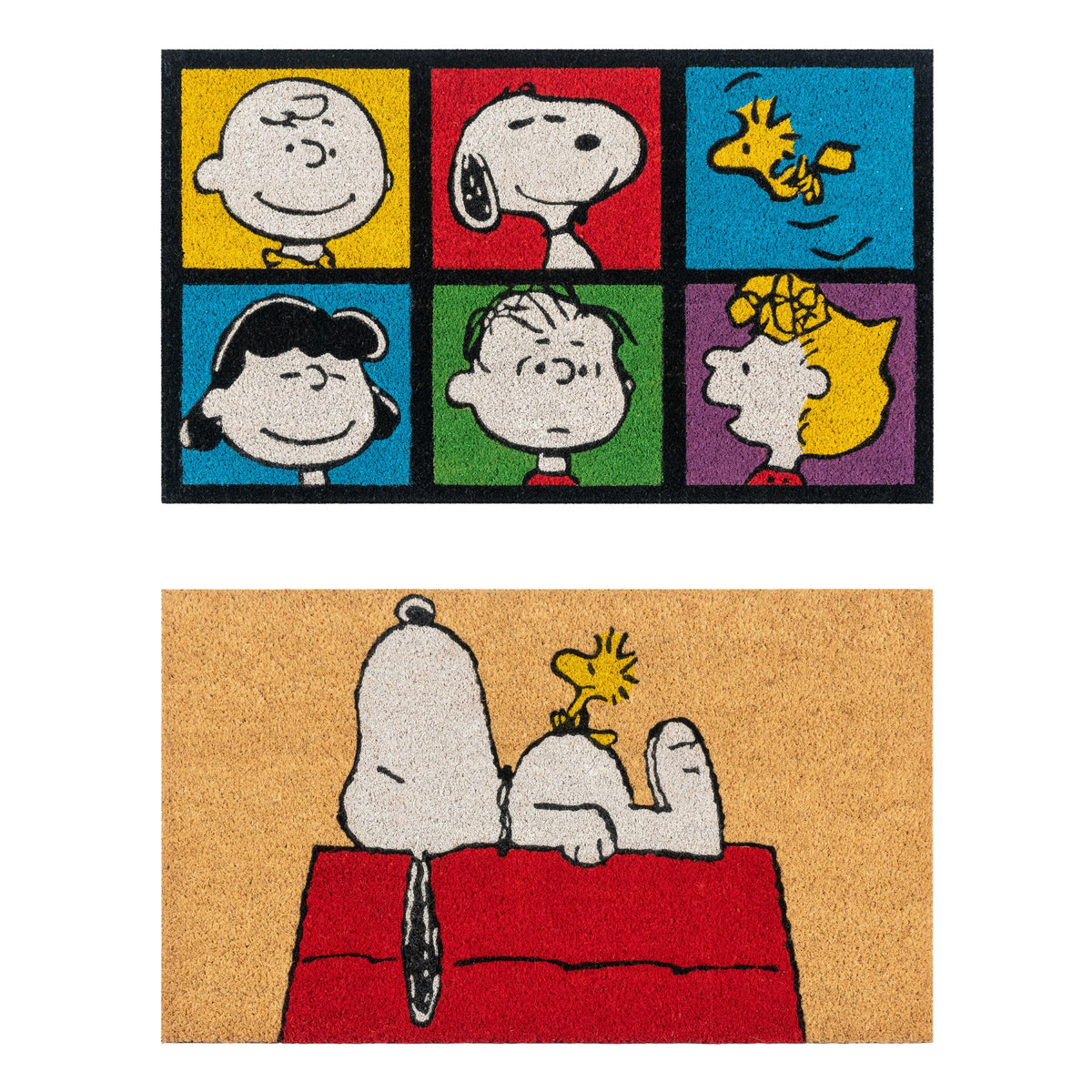 Gertmenian Peanuts Snoopy coir doormat front-door welcome, ideal for high-traffic entryways