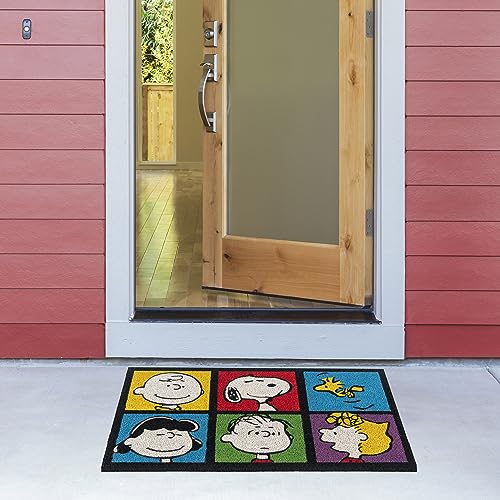 Gertmenian Snoopy coir doormat with non-slip backing for stability in all weather