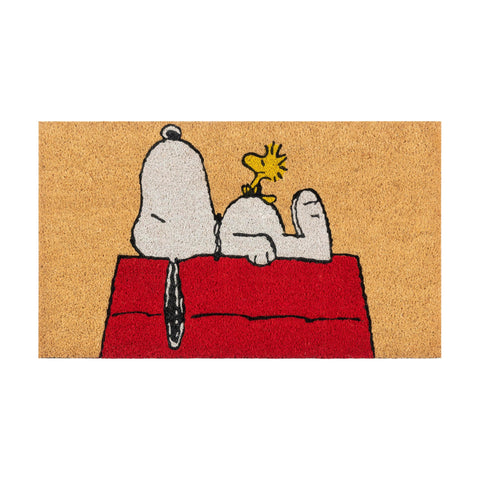 Gertmenian Peanuts coir mat for indoor outdoor use, easy to clean
